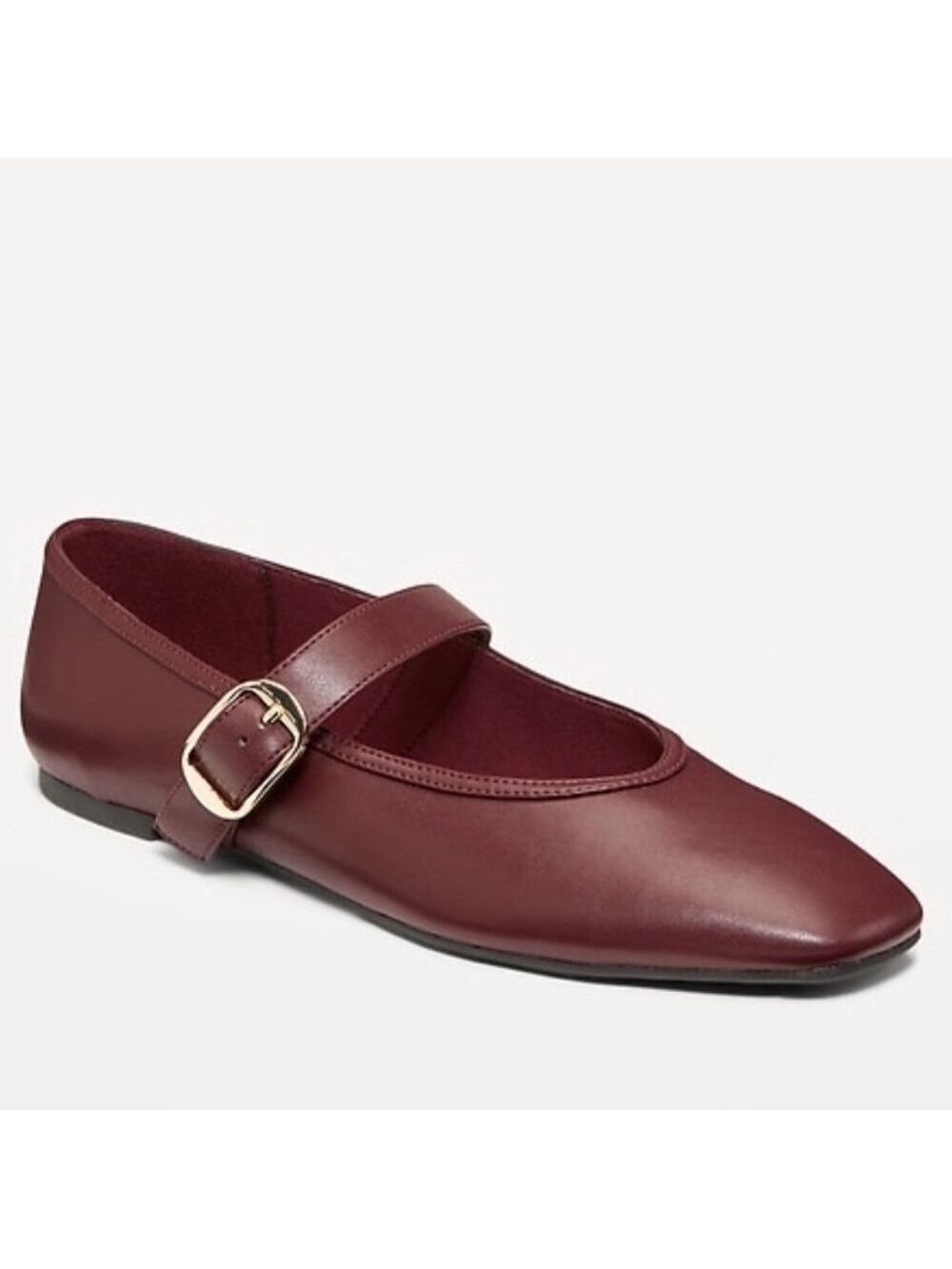 Old Navy Merlot Office Casual Mary Jane Ballet Flats Shoes NWT Preppy Fall